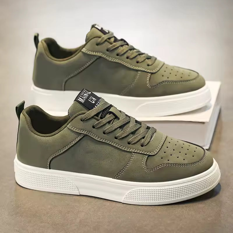 Men's Low-Top Skate Sneakers – Classic Lace-Up Casual Shoes
