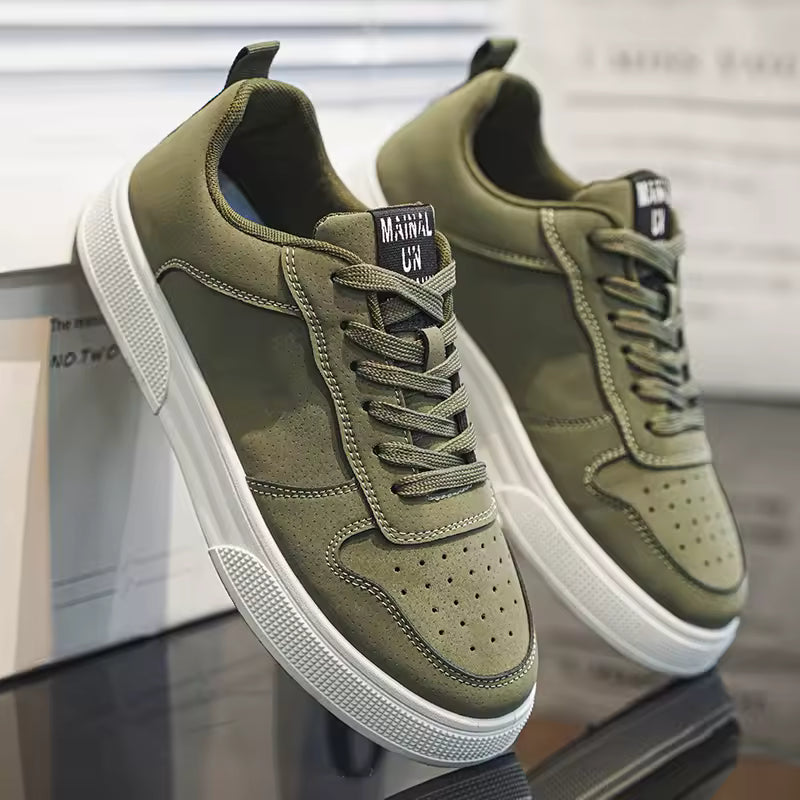 Men's Low-Top Skate Sneakers – Classic Lace-Up Casual Shoes