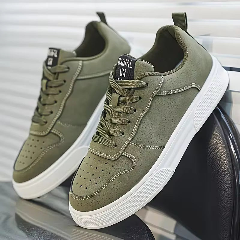 Men's Low-Top Skate Sneakers – Classic Lace-Up Casual Shoes