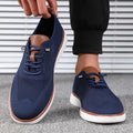 Men's Business Casual Knit Sneakers – Breathable Lace-Up Dress Shoes